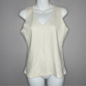 FLAX Organic Cotton Top Womens Size Small Eco Friendly Sustainable Minimalist